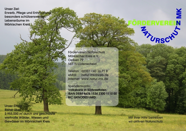 Flyer F&ouml;rderverein Naturschutz M&auml;rkischer Kreis e.V.