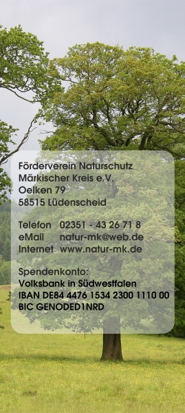 Poster zum F&ouml;rderverein Naturschutz M&auml;rkischer Kreis e.V.