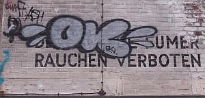 Witzige Graffiti am Stilleking, &copy; FNMK 2004